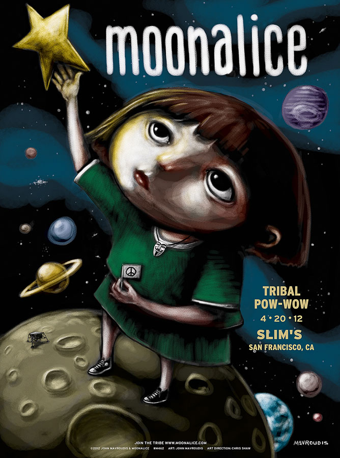 4/20/12 Moonalice poster by John Mavroudis