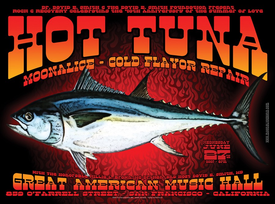 M5 › 6/27/07 Great American Music Hall, San Francisco, CA poster by Chris Shaw with Hot Tuna and Cold Flavor Repair