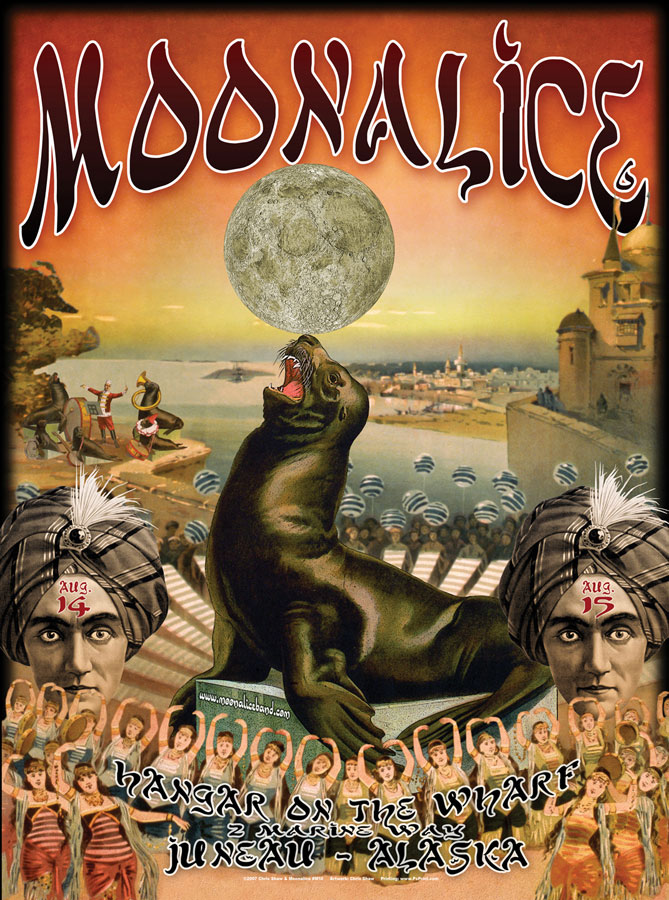 8/14-15/07 Moonalice poster by Chris Shaw