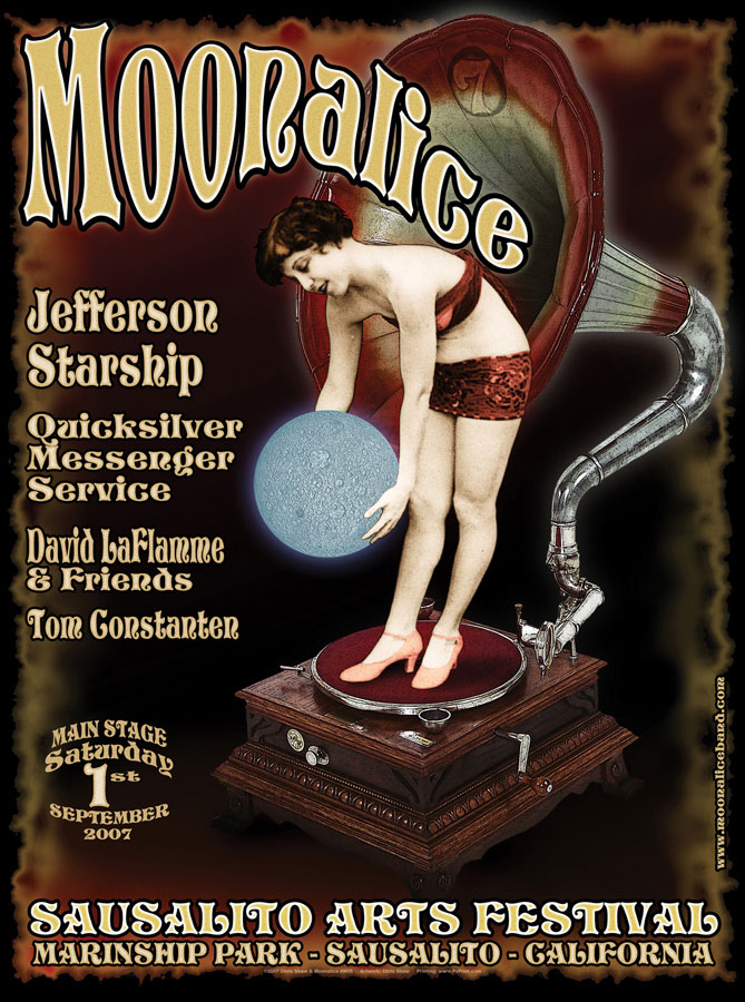 9/1/07 Moonalice poster by Chris Shaw