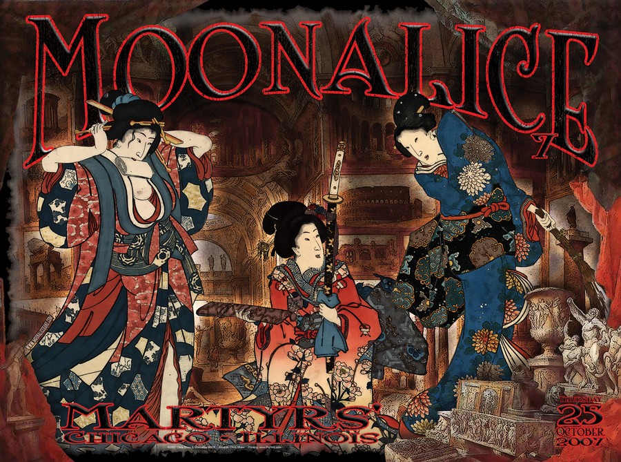 10/25/07 Moonalice poster by Chris Shaw