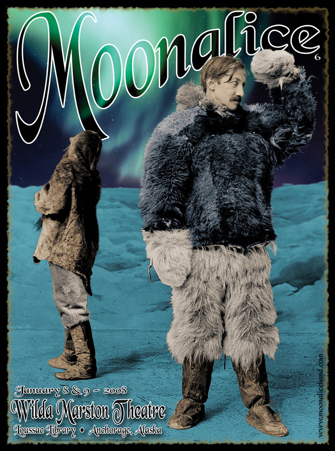 1/8-9/08 Moonalice poster by Chris Shaw
