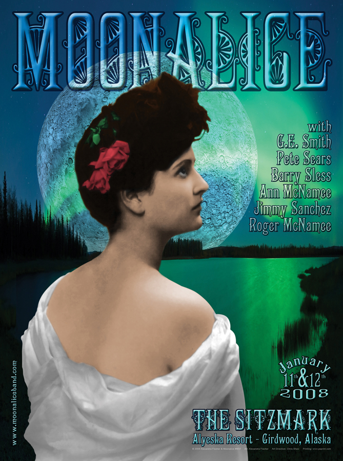 1/11-12/08 Moonalice poster by Alexandra Fischer