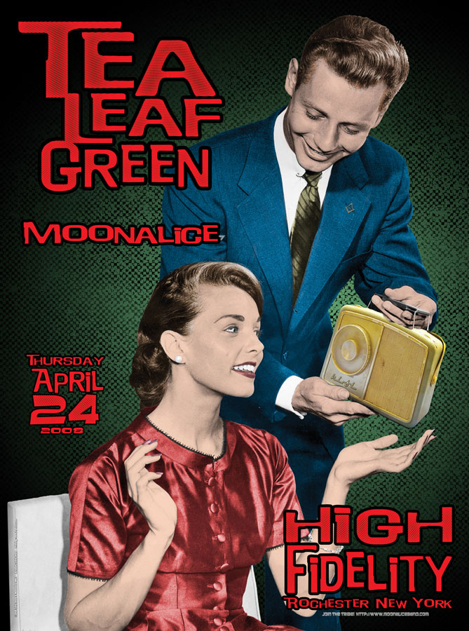 M57 › 4/24/08 High Fidelity, Rochester, NY poster by Chris Shaw with Tea Leaf Green