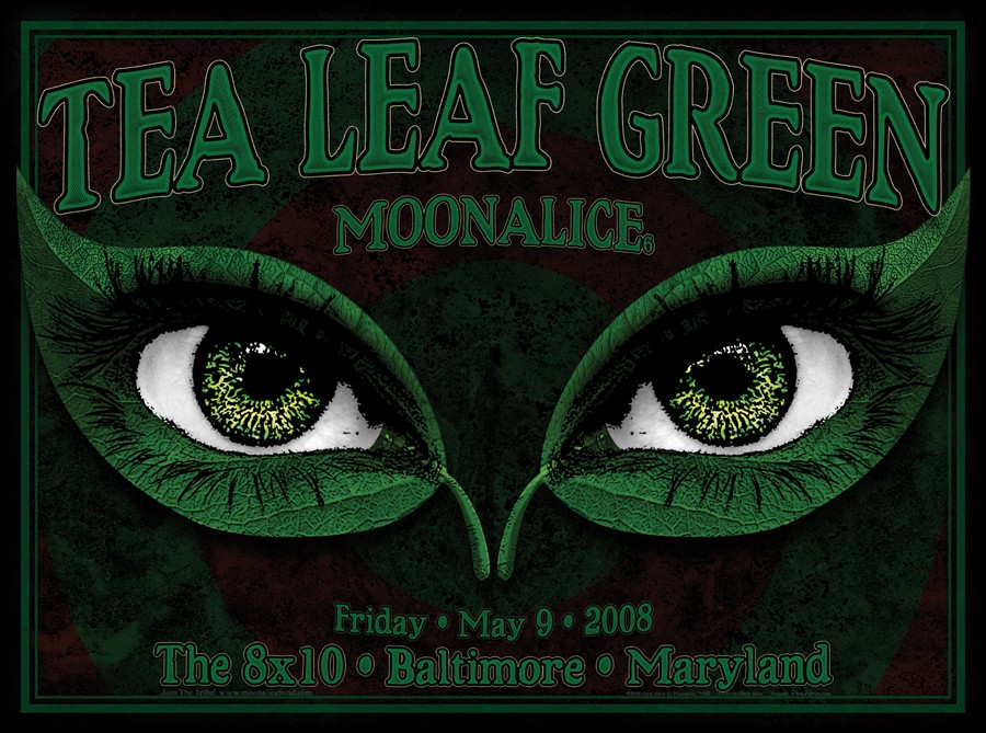 M65 › 5/9/08 The 8x10 Club, Baltimore, MD poster by Chris Shaw with Tea Leaf Green
