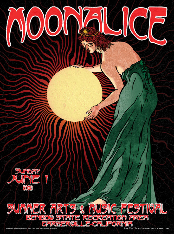 6/1/08 Moonalice poster by Chris Shaw