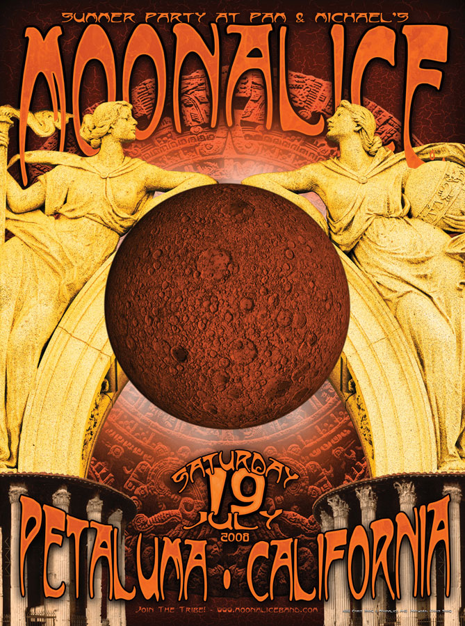 7/19/08 Moonalice poster by Chris Shaw