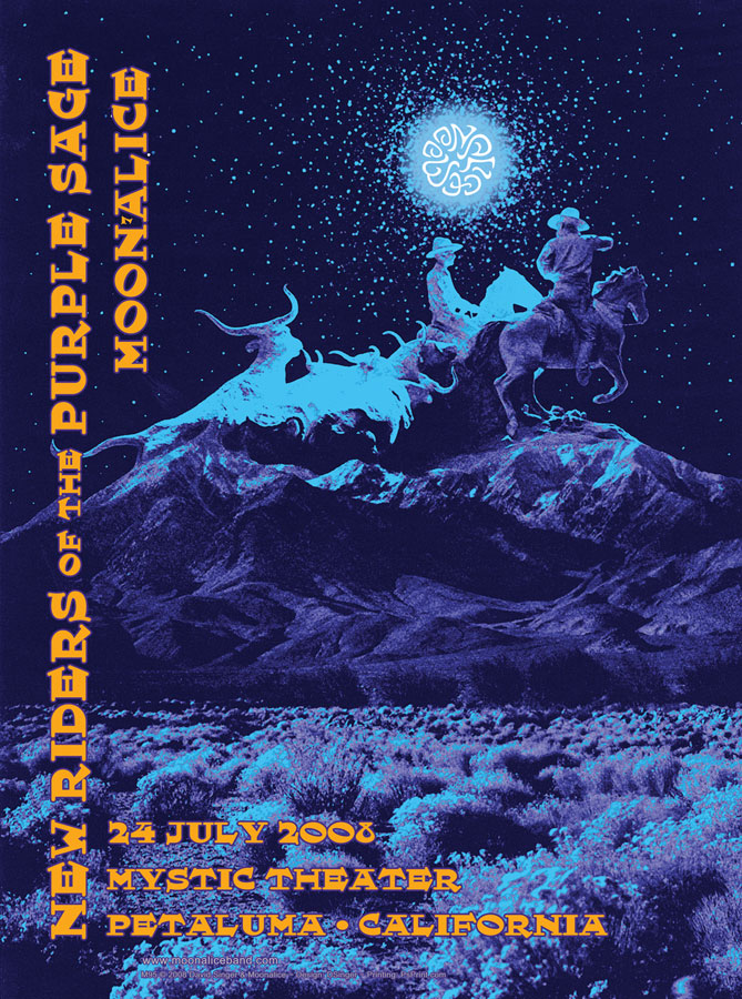 M95 › 7/24/08 Mystic Theater, Petaluma, CA poster by David Singer with New Riders of the Purple Sage