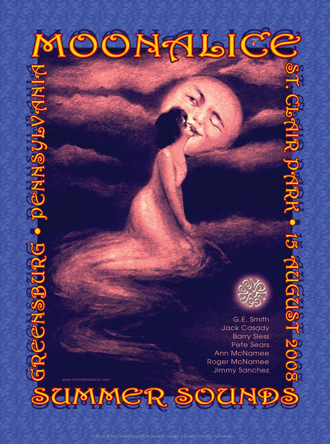 8/15/08 Moonalice poster by David Singer