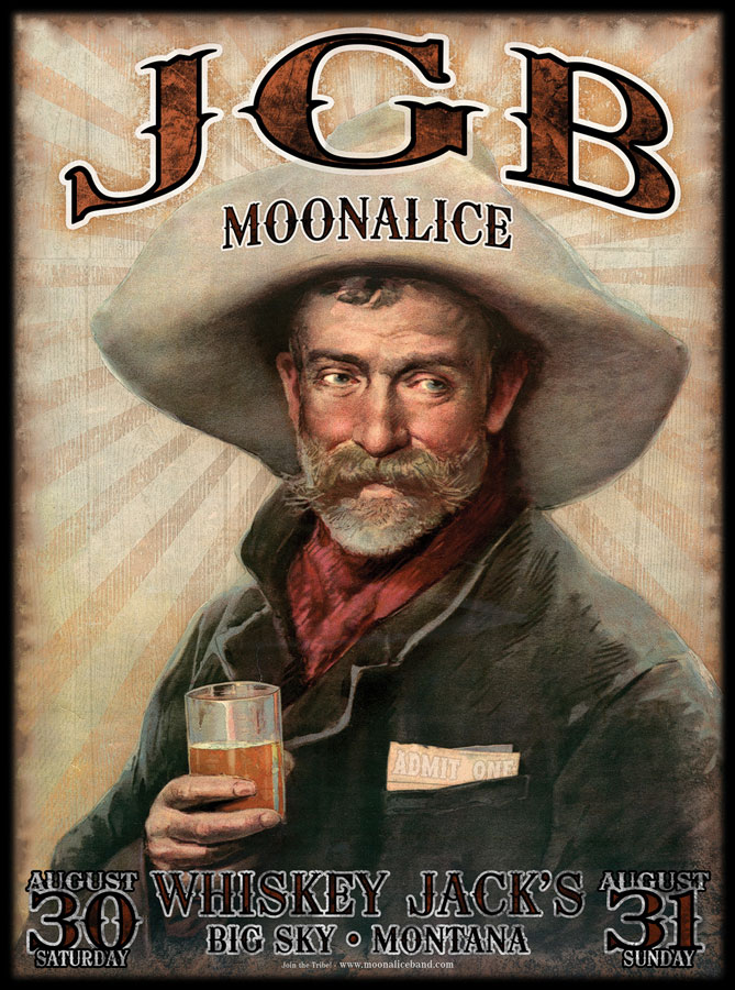 8/30-31/08 Moonalice poster by Chris Shaw