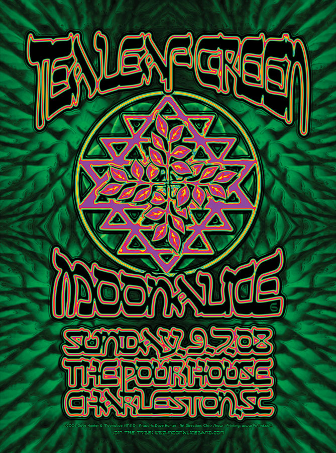 M110 › 9/7/08 The Pour House, Charleston, SC poster by Dave Hunter with Tea Leaf Green