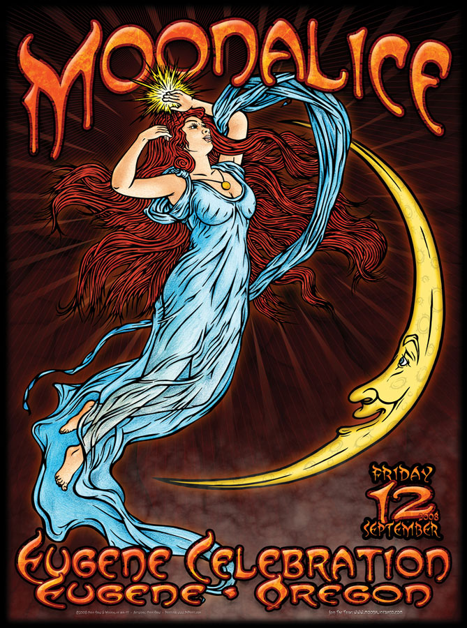9/12/08 Moonalice poster by Chris Shaw