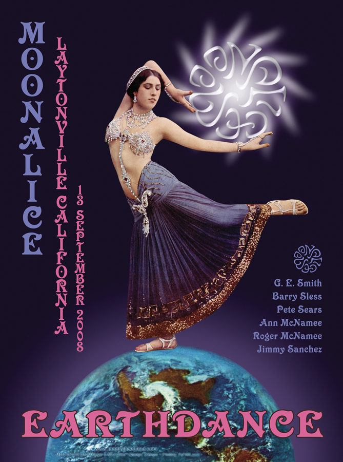 9/13/08 Moonalice poster by David Singer