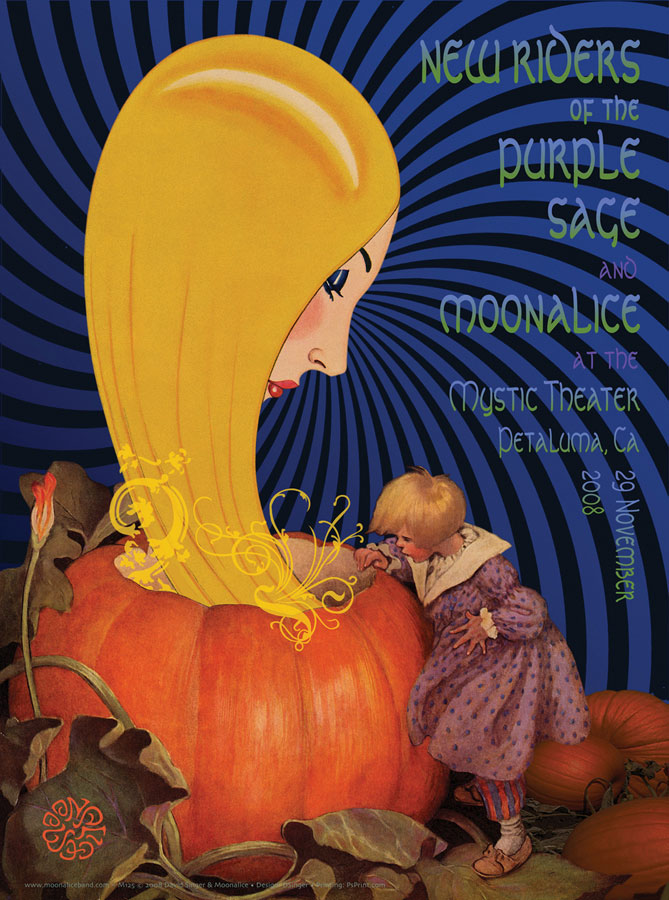 11/29/08 Moonalice poster by David Singer
