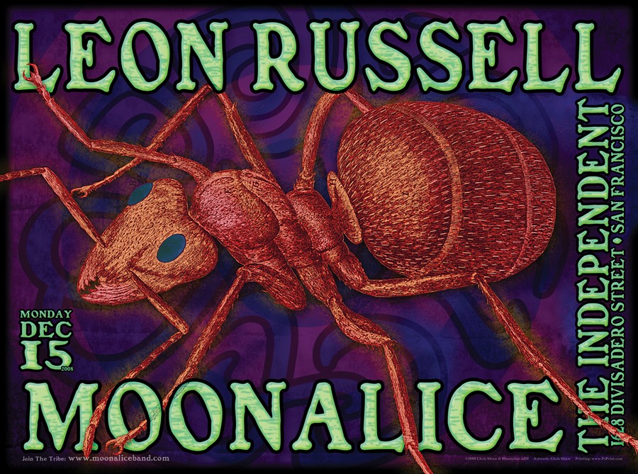 12/15/08 Moonalice poster by Chris Shaw