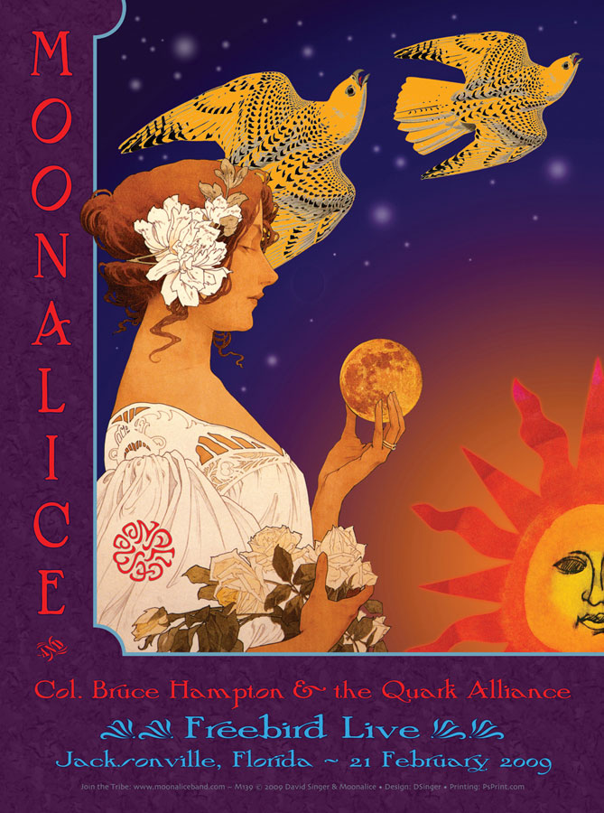 2/21/09 Moonalice poster by David Singer
