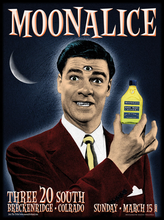 3/15/09 Moonalice poster by Chris Shaw