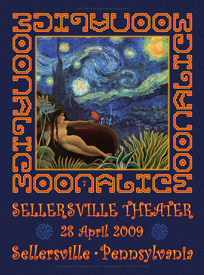 4/28/09 Moonalice poster by David Singer