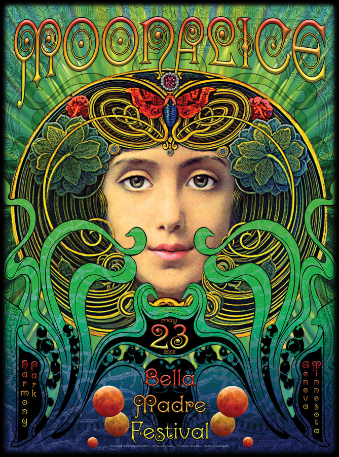 5/23/09 Moonalice poster by Alexandra Fischer