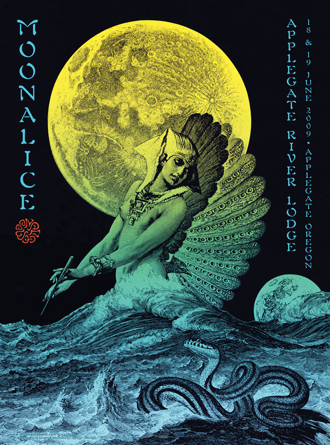 6/18-19/09 Moonalice poster by David Singer