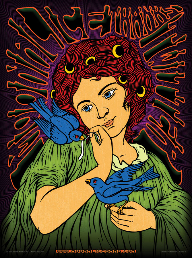 M186 › Commemorative 2009 Moonalice Thanks Twitter poster by Chris Shaw