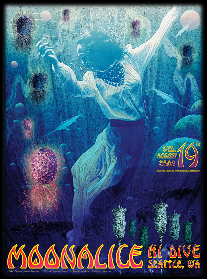 M197 › 8/19/09 Hi Dive, Seattle, WA poster by Alexandra Fischer