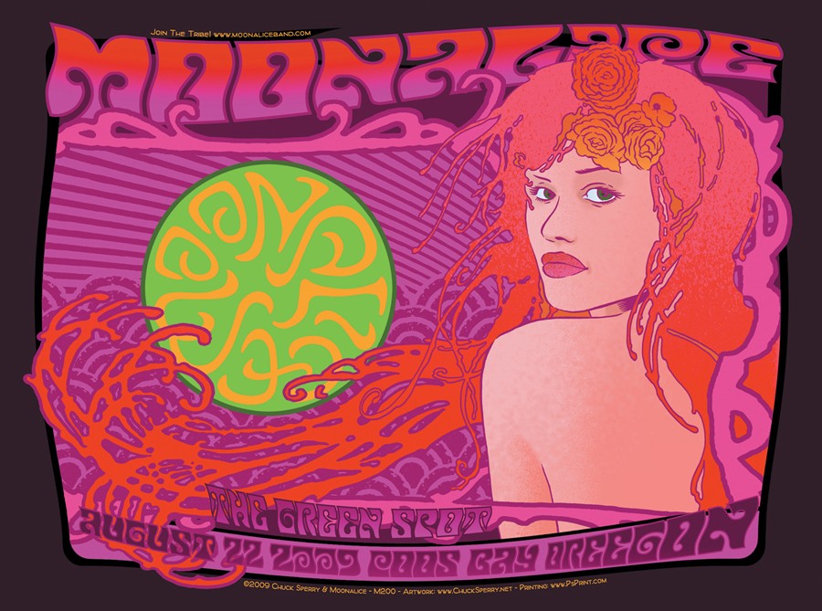 8/22/09 Moonalice poster by Chuck Sperry