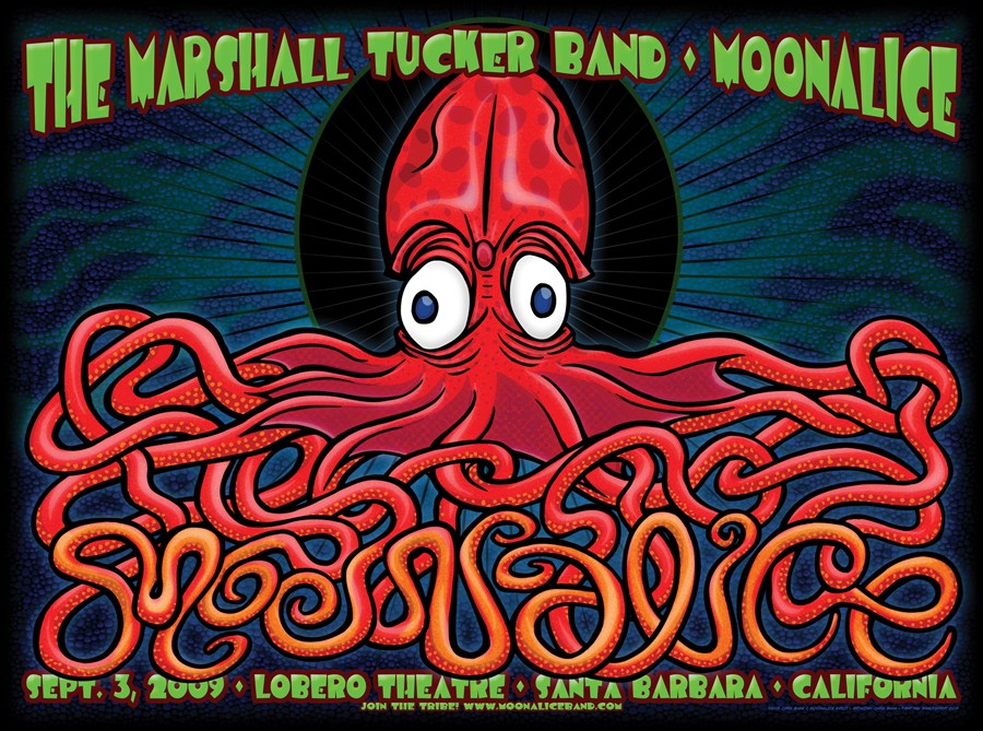 9/3/09 Moonalice poster by Chris Shaw