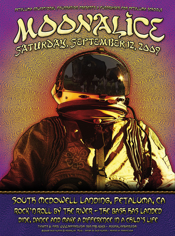 9/12/09 Moonalice promo poster by Dave Hunter