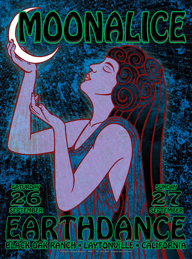 9/26-27/09 Moonalice poster by Chris Shaw