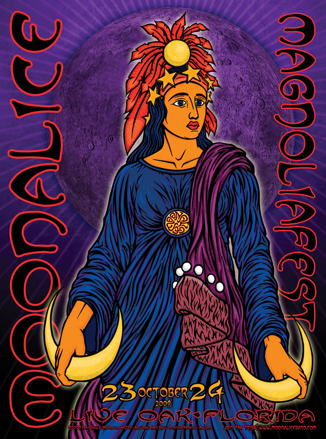 10/23-24/09 Moonalice poster by Chris Shaw