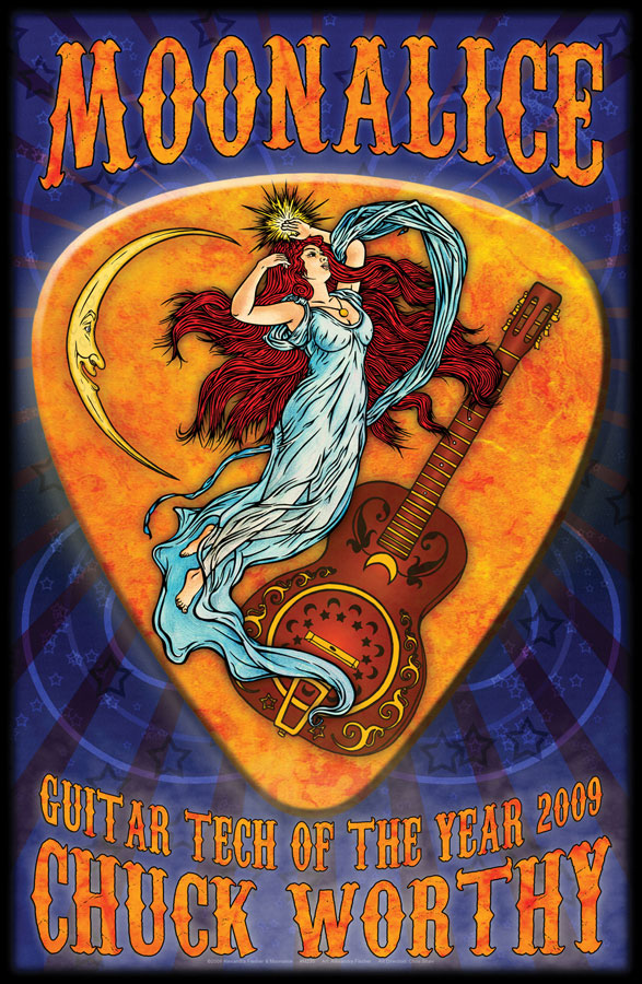 M235 › Commemorative Guitar Tech of the Year 2009 Chuck Worthy poster by Alexandra Fischer