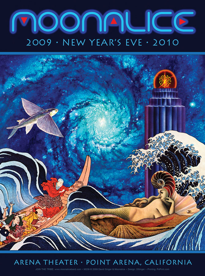 12/31/09 Moonalice poster by David Singer
