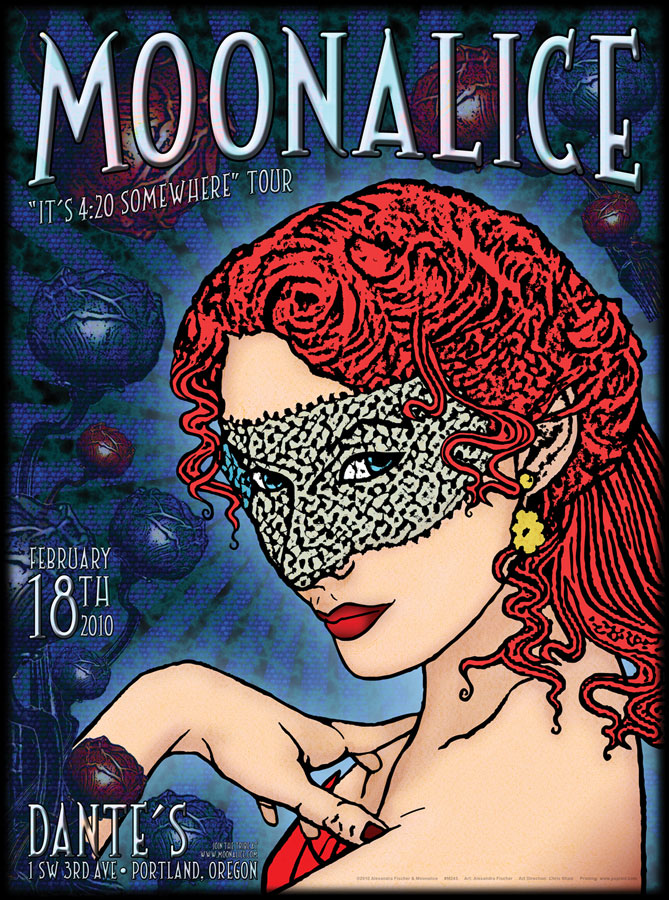 2/18/10 Moonalice poster by Alexandra Fischer