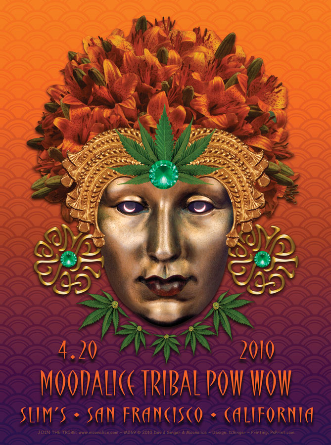 4/20/10 Moonalice poster by David Singer