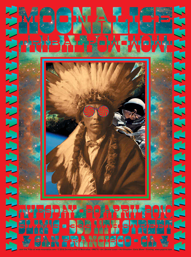 M270 › 4/20/10 Tribal Pow-Wow at Slim’s, San Francisco, CA poster by Dennis Loren