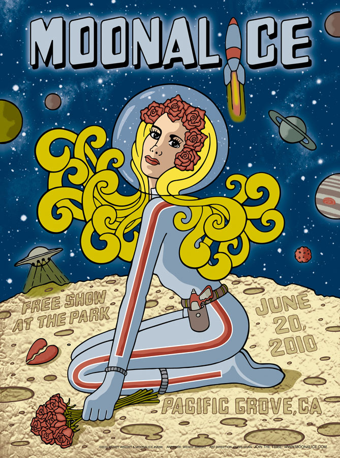 6/20/10 Moonalice poster by Wendy Wright