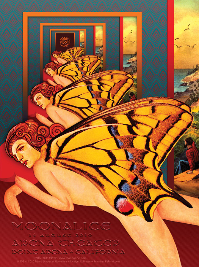 8/14/10 Moonalice poster by David Singer