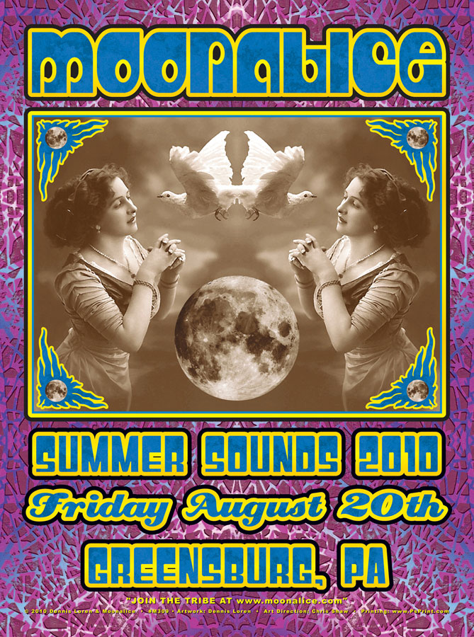 8/20/10 Moonalice poster by Dennis Loren