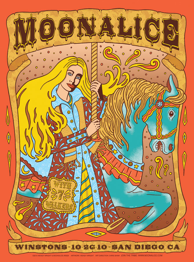 10/26/10 Moonalice poster by Wendy Wright