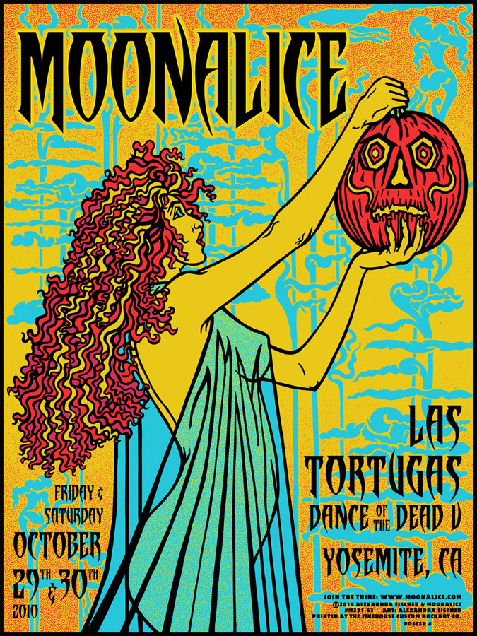 10/29-30/10 Moonalice poster by Alexandra Fischer (Silkscreen)