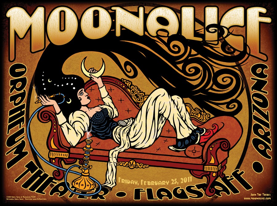 2/25/11 Moonalice poster by Chris Shaw
