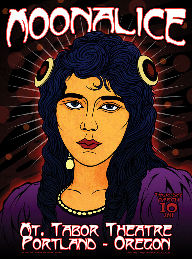 3/10/11 Moonalice poster by Chris Shaw
