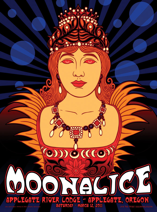 3/12/11 Moonalice poster by Chris Shaw