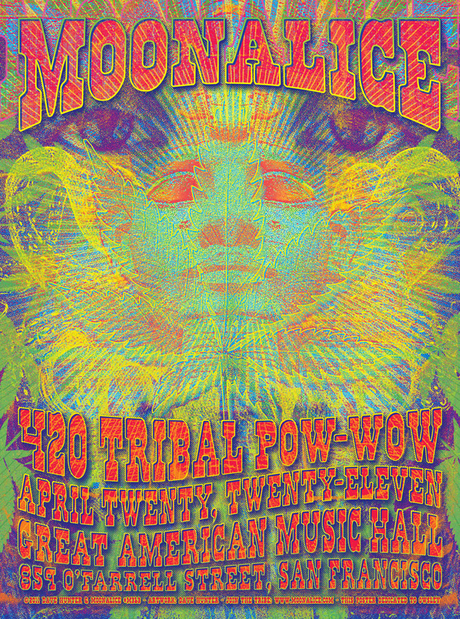 M363 › 4/20/11 Tribal Pow-Wow, Great Amer­i­can Music Hall, San Fran­cisco, CA poster by Dave Hunter