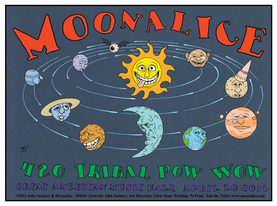 4/20/11 Moonalice poster by John Seabury