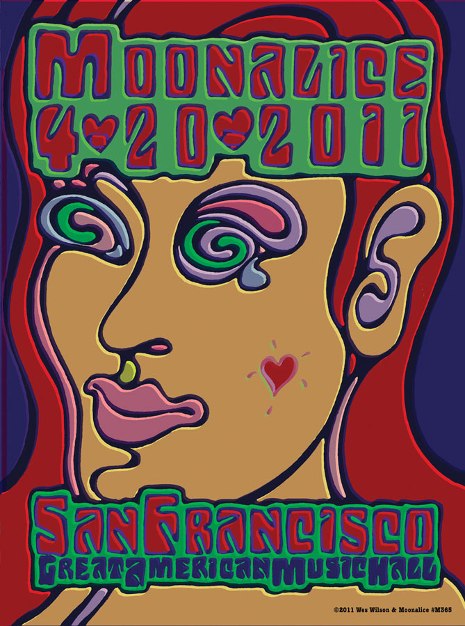 M365 › 4/20/11 Tribal Pow-Wow, Great Amer­i­can Music Hall, San Fran­cisco, CA poster by Wes Wilson