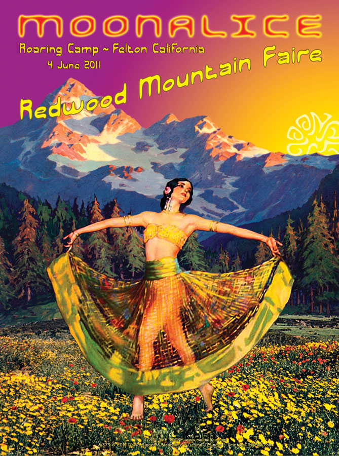 M379 › 6/4/11 Red­wood Moun­tain Faire, Roaring Camp, Fel­ton, CA poster by David Singer