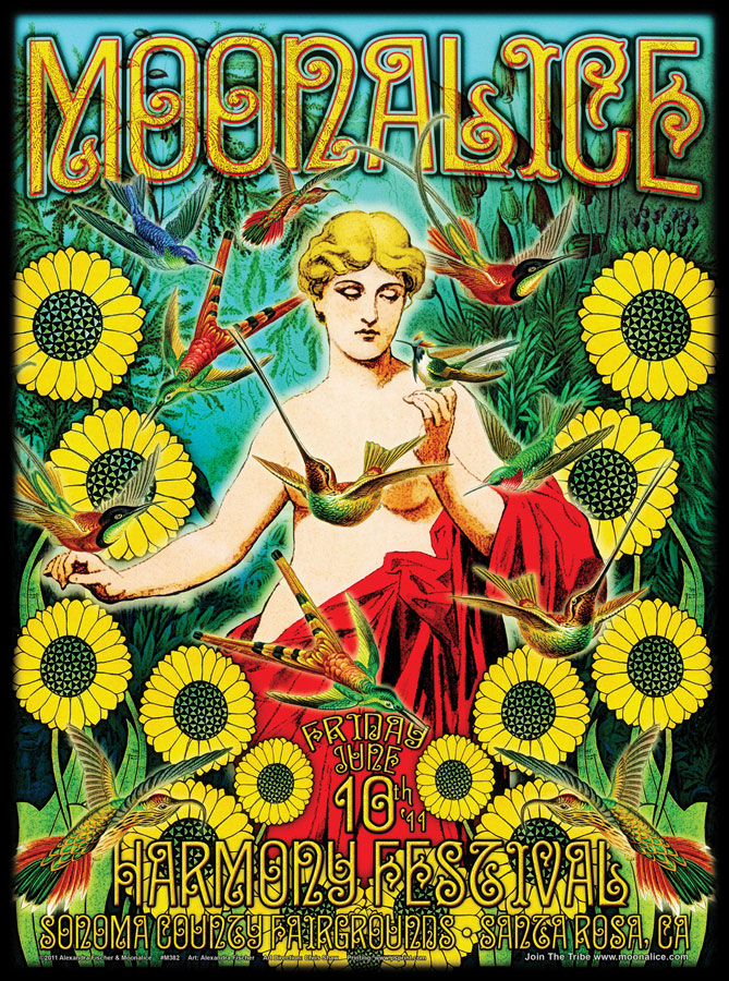 M382 › 6/10/11 Harmony Festival, Sonoma County Fairgrounds, Santa Rosa, CA poster by Alexandra Fischer