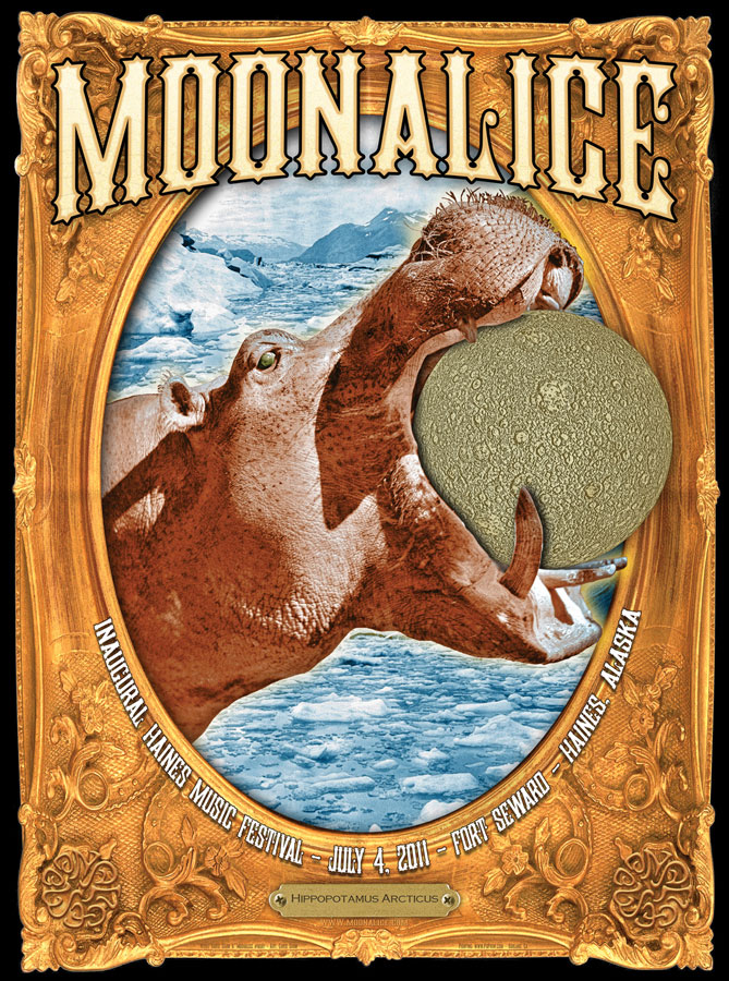 7/4/11 Moonalice poster by Chris Shaw